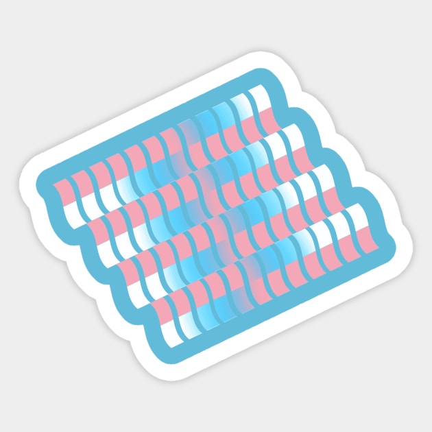 Transgender Pride Abstract Waveform Sticker by VernenInk